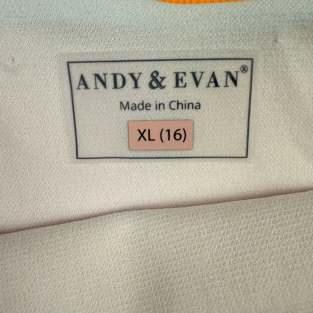 Andy‎ & Evan Girls Color Block One Piece Swimsuit UPF 50+ Size XL 16 NWT